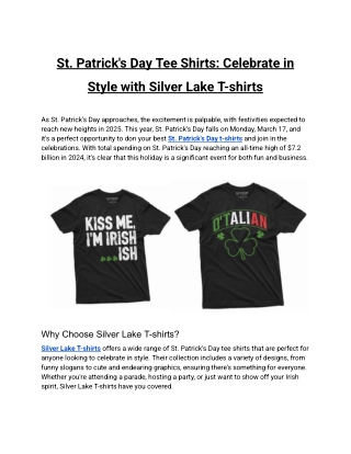 St. Patricks Day Tee Shirts_ Celebrate with Style and Luck