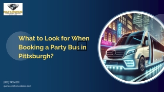 What to Look for When Booking a Party Bus in Pittsburgh