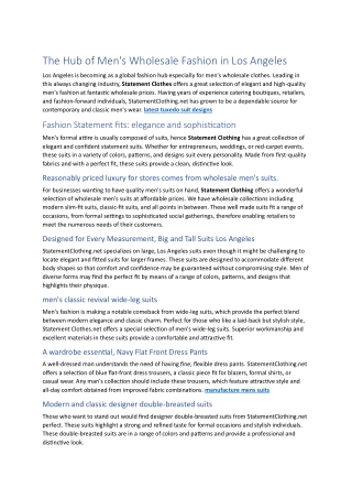 latest fashion statement