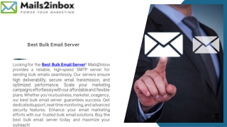 Bulk Email Solutions – Scalable & Reliable SMTP Services