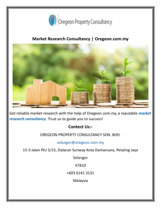 Market Research Consultancy  Oregeon.com.my