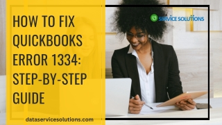 How to Fix QuickBooks Error 1334 Step-by-Step Guide