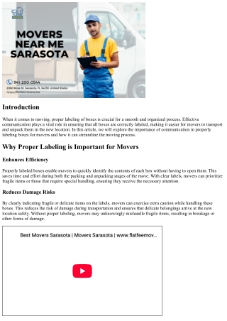 The Role of Communication in Properly Labeling Boxes for Movers