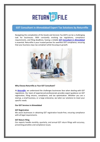 Top GST Consultant Ahmedabad for Fast Registration Services