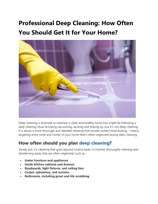 Professional Deep Cleaning Services by Nascleaningservices - Sparkling Clean Spa