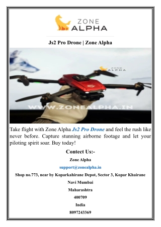 Js2 Pro Drone  Zone Alpha