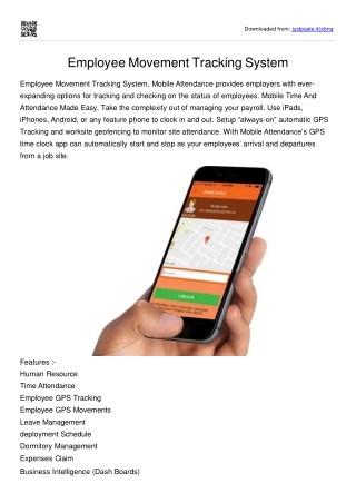 EMPLOYEE MOVEMENT TRACKING SYSTEM--PPT