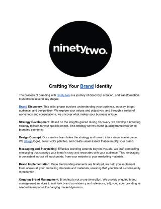 Crafting Your Brand Identity