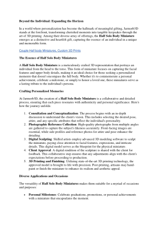 3D Printed Miniatures | Human Figures, Figurines | Miniature Set