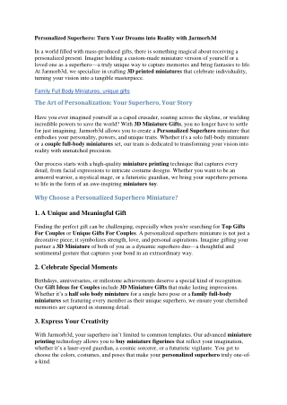 Couple Full Body Miniatures | Custom 3D Prints - Jarmorb3D