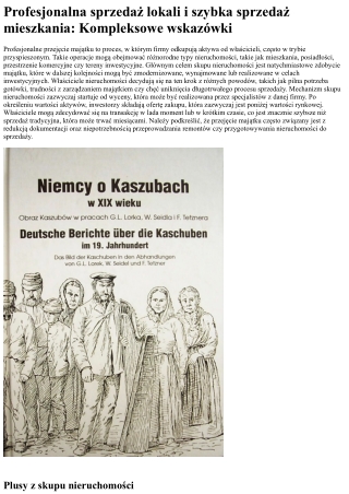 Skup nieruchomości: Profesjonalna sprzedaż lokali i szybka sprzedaż mieszkania
