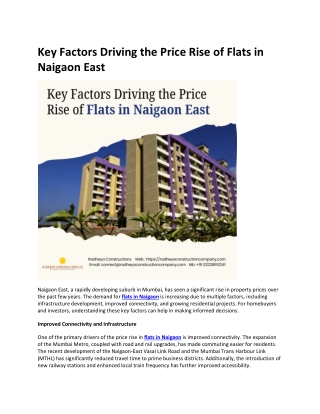 Key Factors Driving the Price Rise of Flats in Naigaon East
