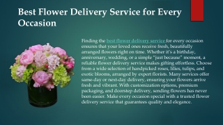 Best Flower Delivery Service for Every