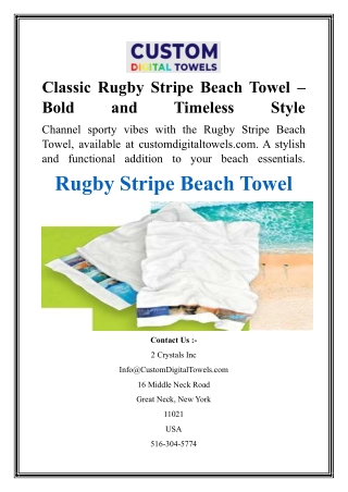 Classic Rugby Stripe Beach Towel – Bold and Timeless Style