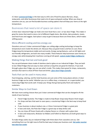 atosa refrigeration australia