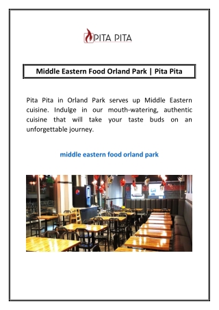 Middle Eastern Food Orland Park | Pita Pita