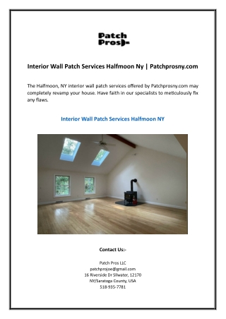 Interior Wall Patch Services Halfmoon Ny | Patchprosny.com