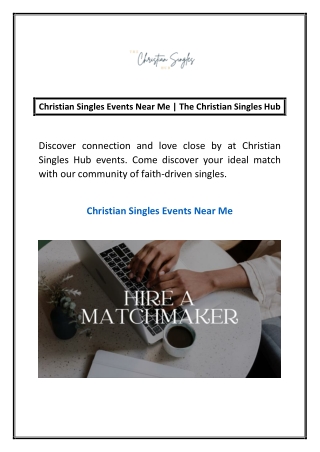 Christian Singles Events Near Me | The Christian Singles Hub