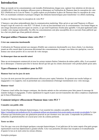 La place de l'humour dans la conception de votre PLV