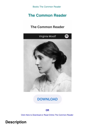 Books The Common Reader