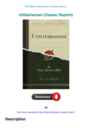 PDF eBooks Utilitarianism (Classic Reprint)