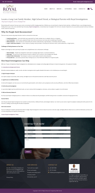 Locate a Long-Lost Family Member, High School Friend.