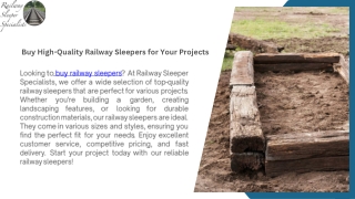 Transform Your Garden with Quality Railway Sleepers
