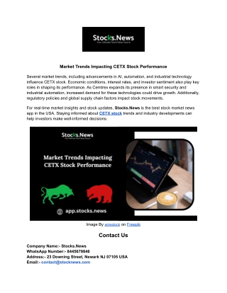 Market Trends Impacting CETX Stock Performance