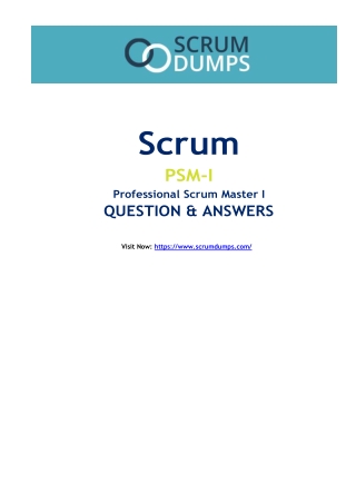 PSM-I Exam Dumps Navigate the Path to Success in Scrum