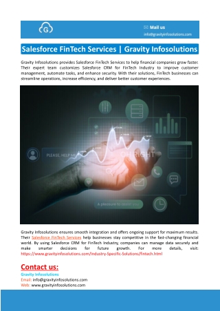 Salesforce FinTech Services