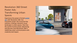 Revolution 360 Street Poster Ads Transforming Urban Spaces