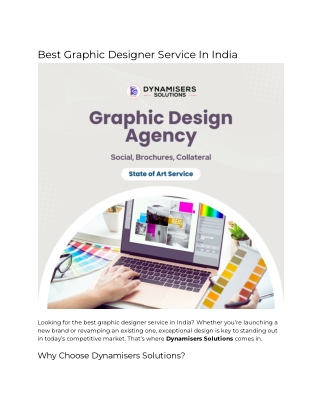 Best Graphic Designer Service In India
