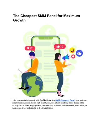 The Cheapest SMM Panel for Maximum Growth(8)
