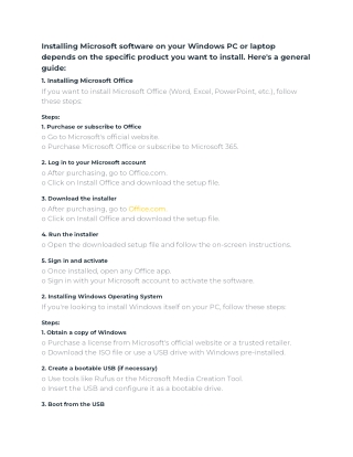 install microsoft window pc laptop