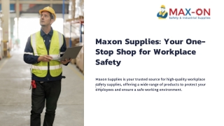 Workplace Safety Supplies by Maxon Supplies – Shop Now