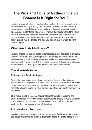 The Pros and Cons of Getting Invisible Braces_ Is It Right for You