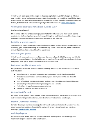 Mens black suits sale cheap