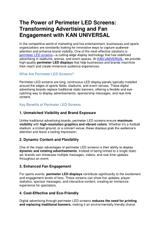 perimeter led screen