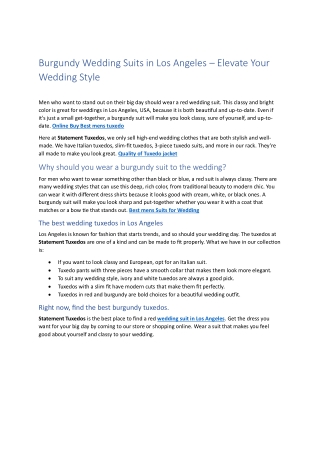 best tuxedo for wedding