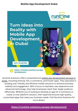 Mobile App Development Dubai