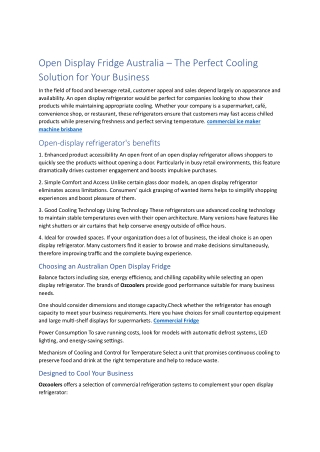 commercial display freezer melbourne