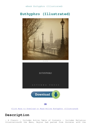 eBook Euthyphro (Illustrated)