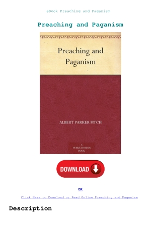eBook Preaching and Paganism