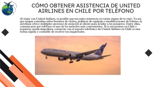 Cómo Contactar Fácilmente a United Airlines en Chile por Teléfono