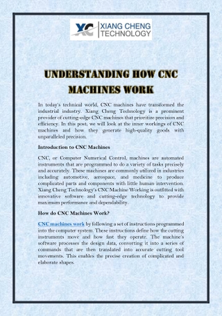 Understanding How CNC Machines Work