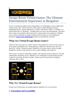 mystery room bangalore