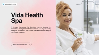 Try IV Drip Therapy in Bloomingdale IL - Vida Health Spa