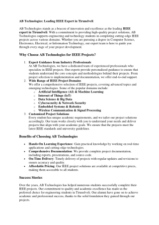 IEEE expert in Tirunelveli