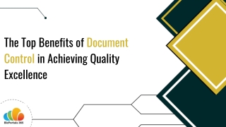 Top Benefits of Document Control in Achieving Quality Excellence