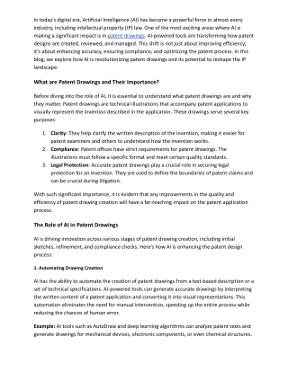 AI in Patent Drawings: Artificial Intelligence is Revolutionizing Patent Design